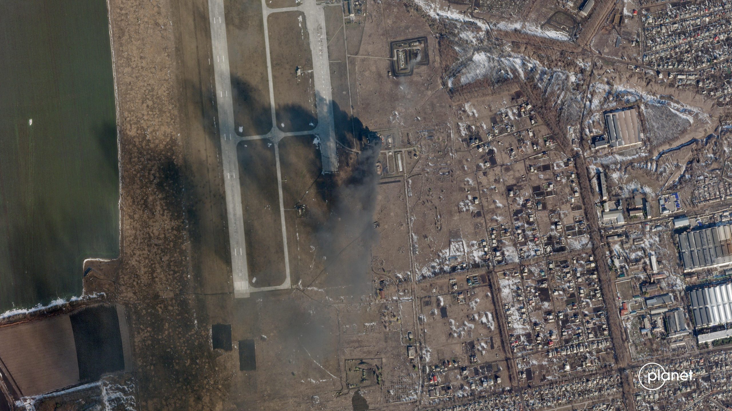 Satellite imagery shows Russian attack on Ukraine from space