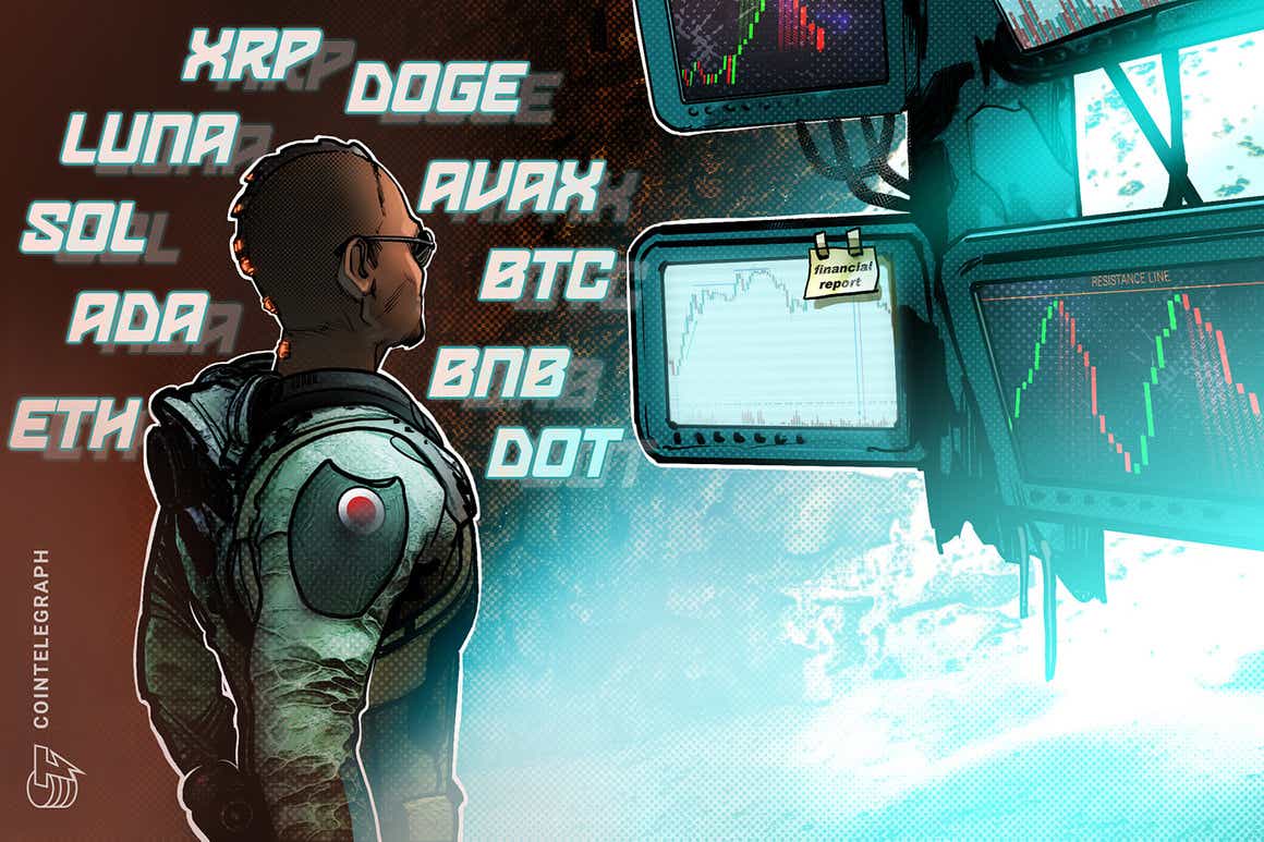 BTC, ETH, BNB, XRP, LUNA, SOL, ADA, AVAX, DOT, DOGE