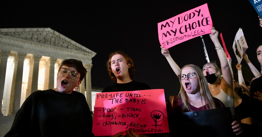 Demonstrators Flock to Supreme Court to Promote Abortion Rights
