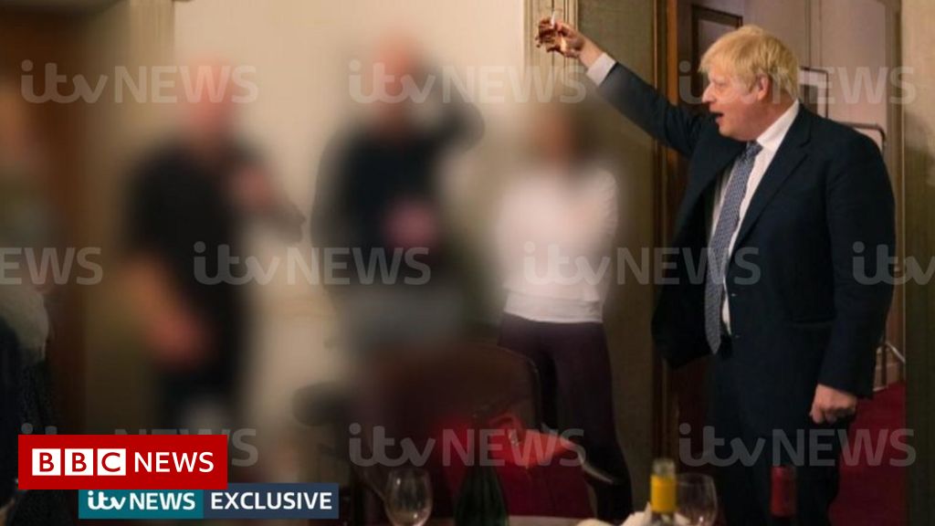 Boris Johnson pictured drinking at No 10 lockdown event
