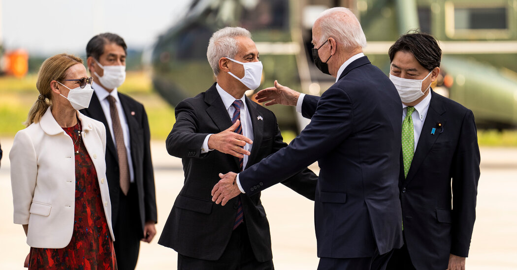 Biden Arrives in Tokyo Seeking to Shore Up Support for Economic Plan