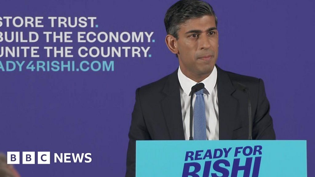 Sunak praises Johnson as he launches Tory leadership bid