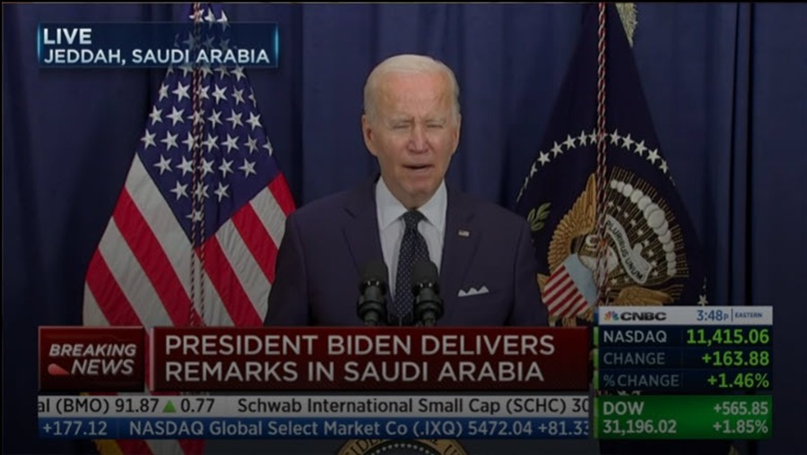 Biden: Had a good series of meetings and Saudi Arabia