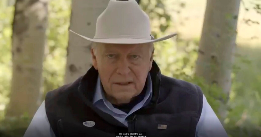 Dick Cheney excoriates Trump in an ad for his daughter Liz Cheney.