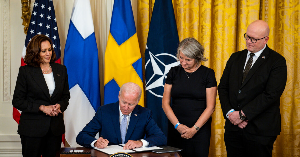 U.S. Signs Measure Giving Approval to Sweden and Finland’s Bid to Join NATO