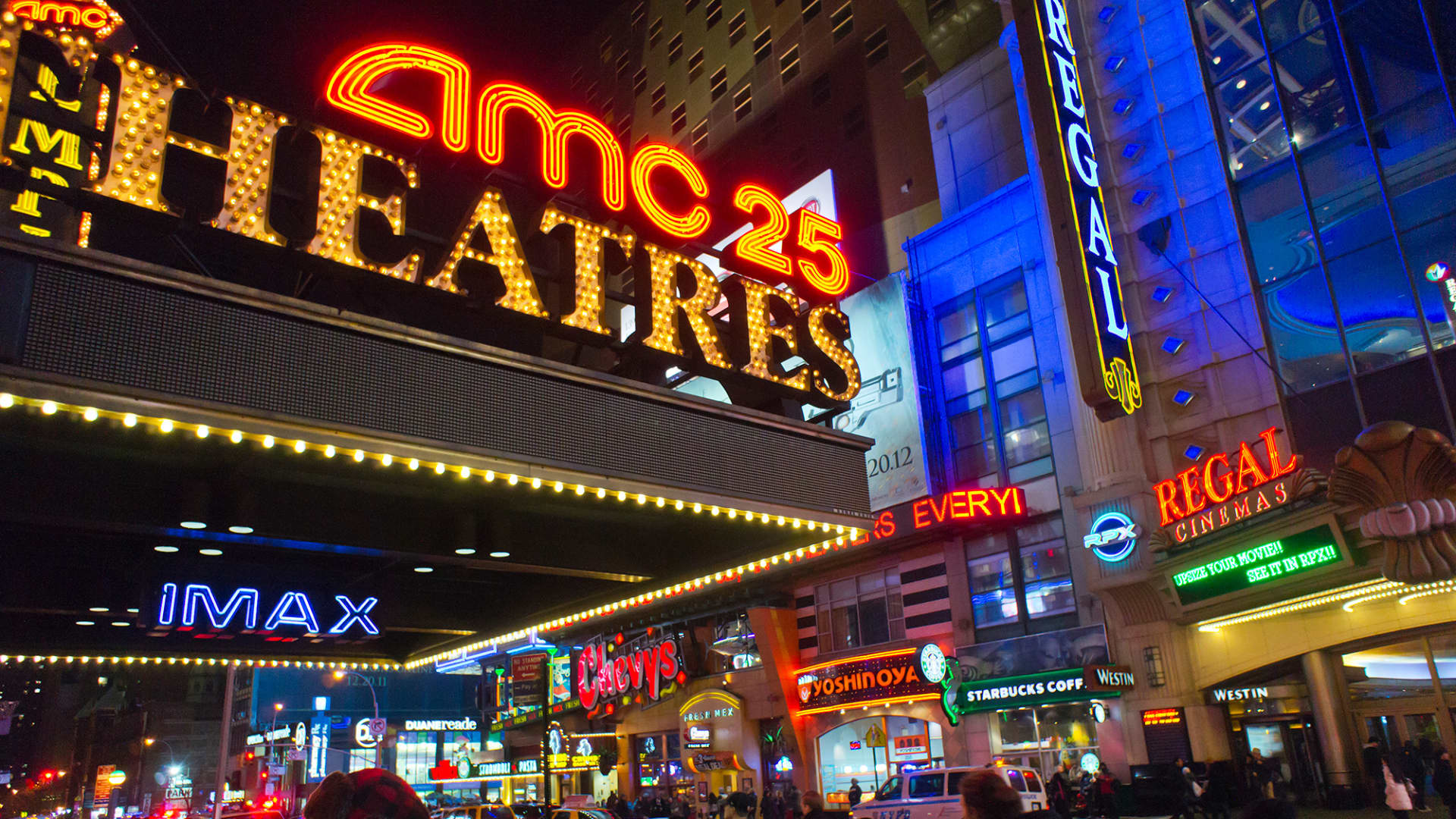 AMC shares fall 40% as Regal Cinemas owner warns of potential bankruptcy, APE units begin trading