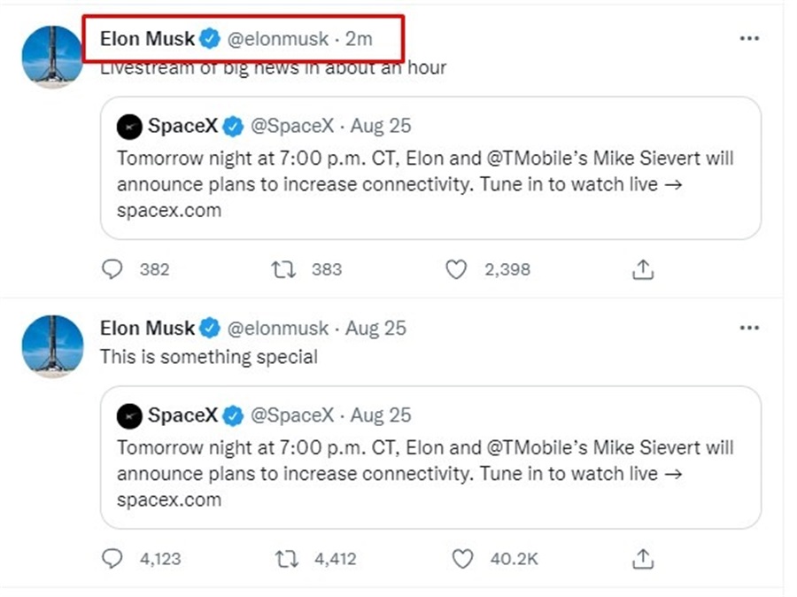 Elon Musk tweets a heads up on 'big news' in around an hour – ForexLive