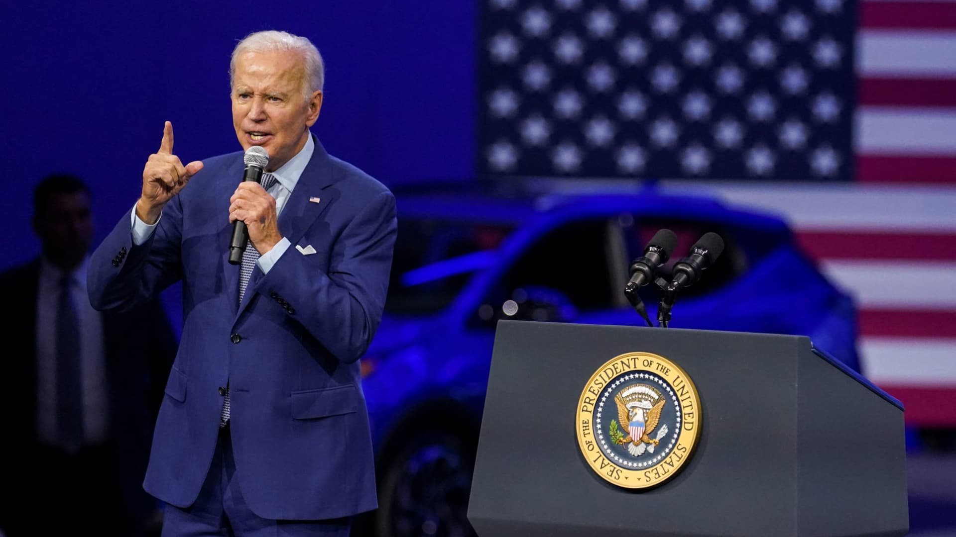 Biden announces first round of funding for EV charging network across 35 states