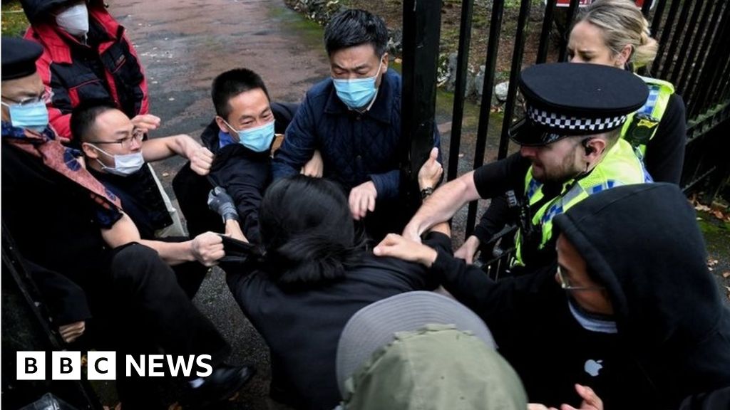 Chinese diplomat involved in protester attack, says UK MP