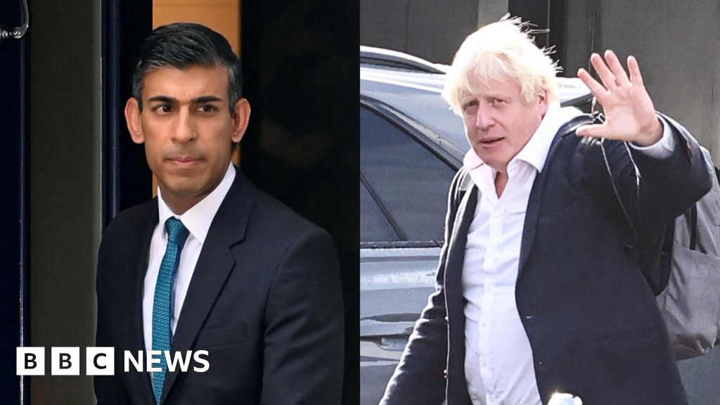 Rishi Sunak and Boris Johnson hold talks as ex-chancellor leads PM race