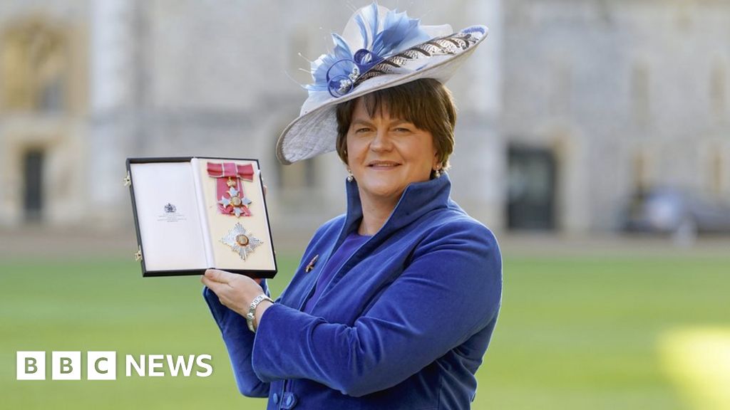 Arlene Foster receives damehood at Windsor Castle