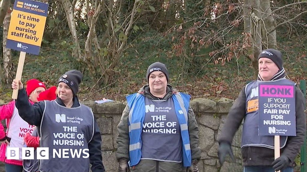 Watch: On the picket line with nurses across the UK