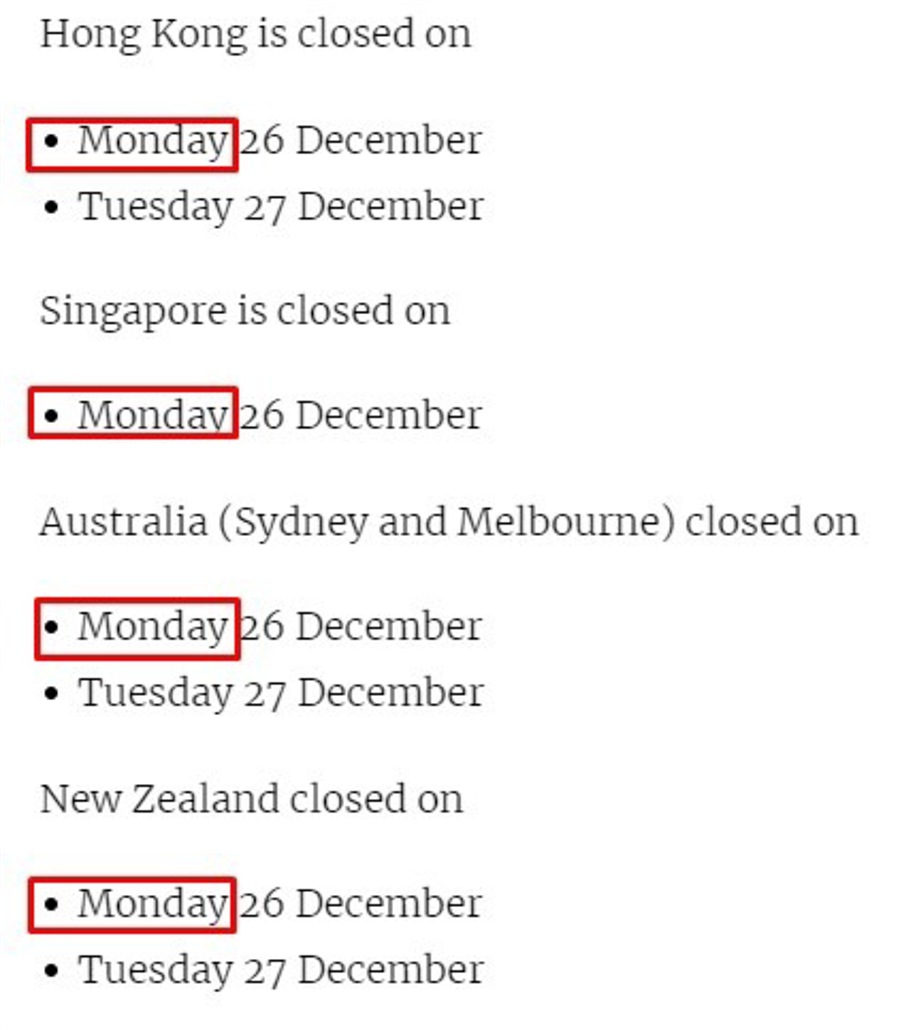 Reminder – most of Asia is on holiday today, forex liquidity is extremely thin