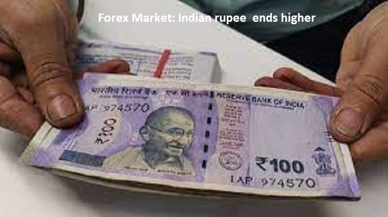 Forex Market: Indian rupee ends higher