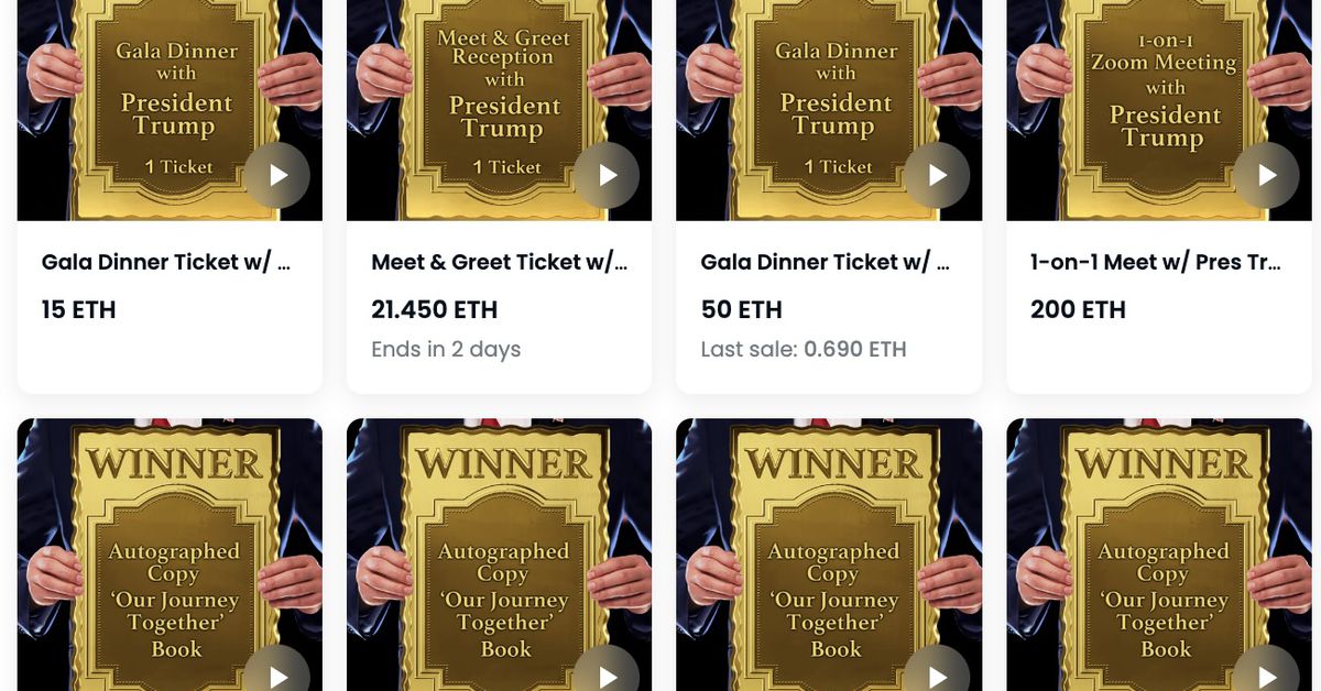 Trump Digital Trading Card Project Mints NFTs for Winners of Prizes