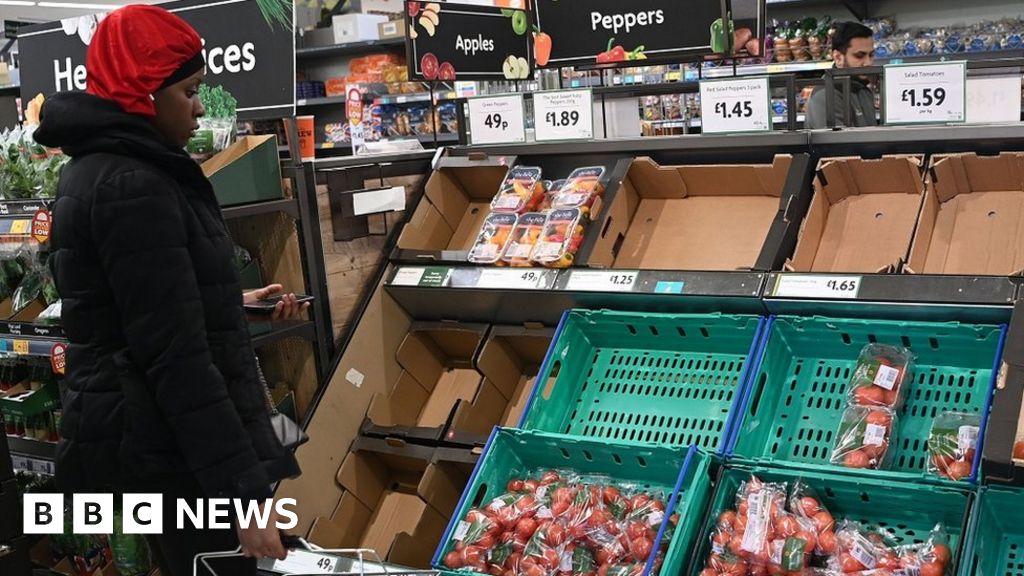 Vegetable shortages could last for up to a month