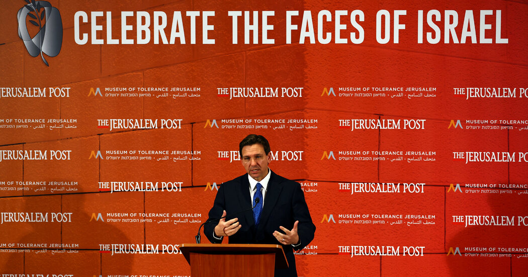 In Israel, Ron DeSantis Promotes His Foreign Policy Credentials