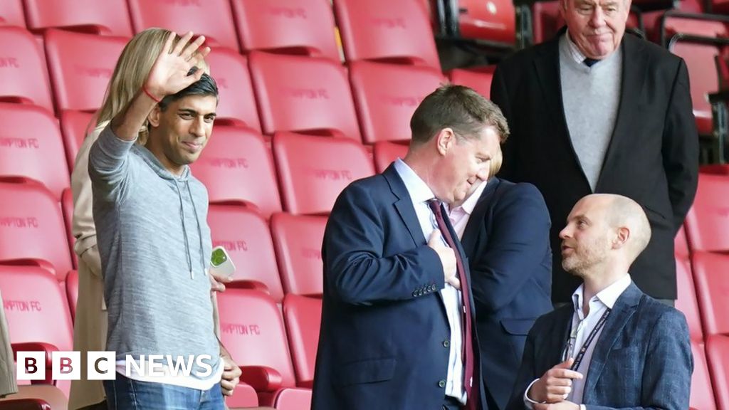 Prime Minister Rishi Sunak sees Southampton relegated from Premier League