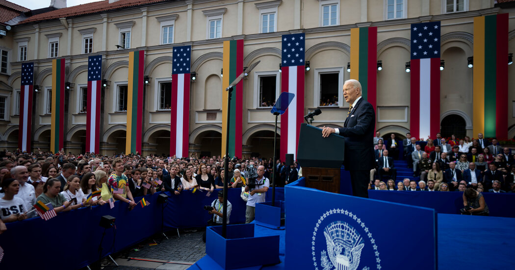 Biden Braces NATO for Long Conflict With Russia, Making Cold War Parallel