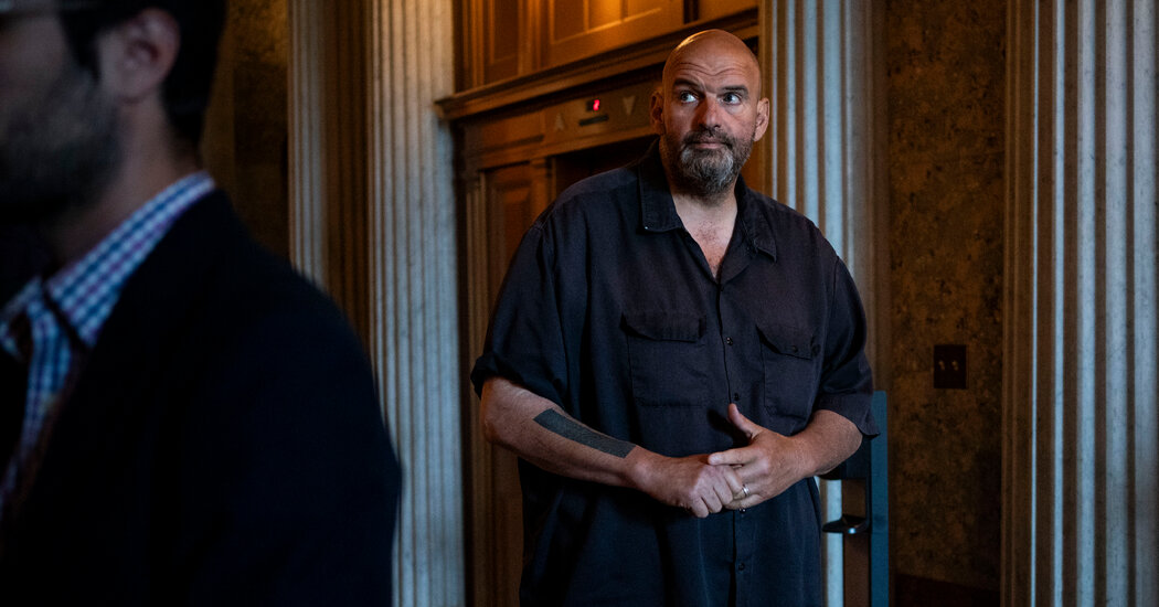 John Fetterman, Hoodie and All, Is Adjusting to Life in the Senate