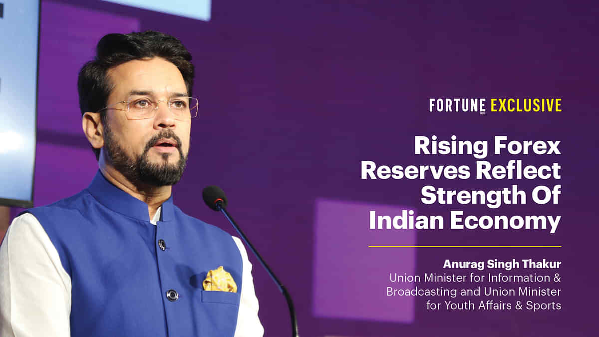 India’s forex reserves touch $600 bn from $400 bn in four years, says Anurag Singh Thakur