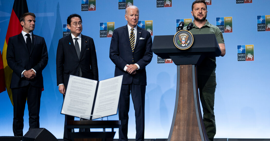 Biden Pledges Long-Term Backing for Ukraine, but a U.S. Election Looms