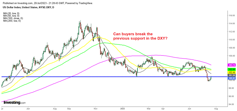 Tough Level for USD Buyers to Break the 101 in DXY