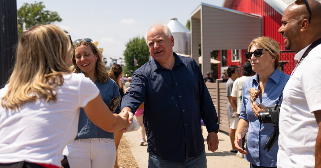 Minnesota’s Democrat Governor, Tim Walz, Makes an Iowa State Fair Visit to Promote His Party