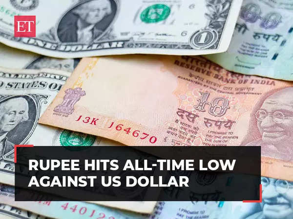 Rupee hits all-time low against US Dollar, falls 26 paise to 83.08 – The Economic Times Video
