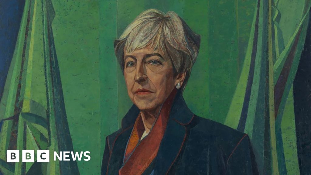 Theresa May: Portrait of former prime minister unveiled