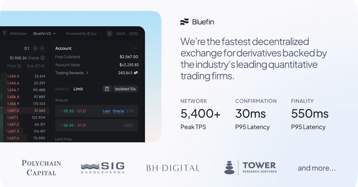 Bluefin – Decentralized Crypto Exchange – v2 Goes Live on Sui Network