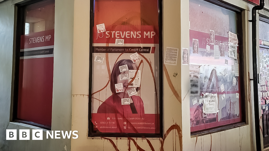 Labour MP Jo Stevens' office vandalised by pro-Palestine protesters