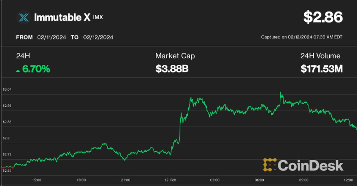 Bitcoin Hovers Below $48K; Immutable X Soars