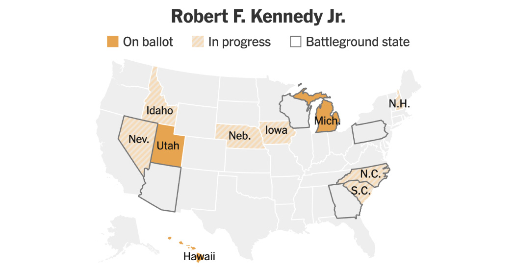 Maps: Where Third-Party and Independent Presidential Candidates Are On the Ballot