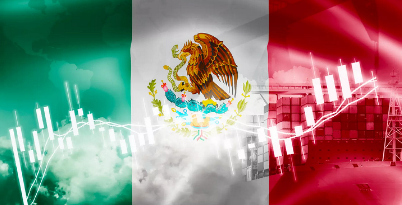 The Mexican peso is trading with gains