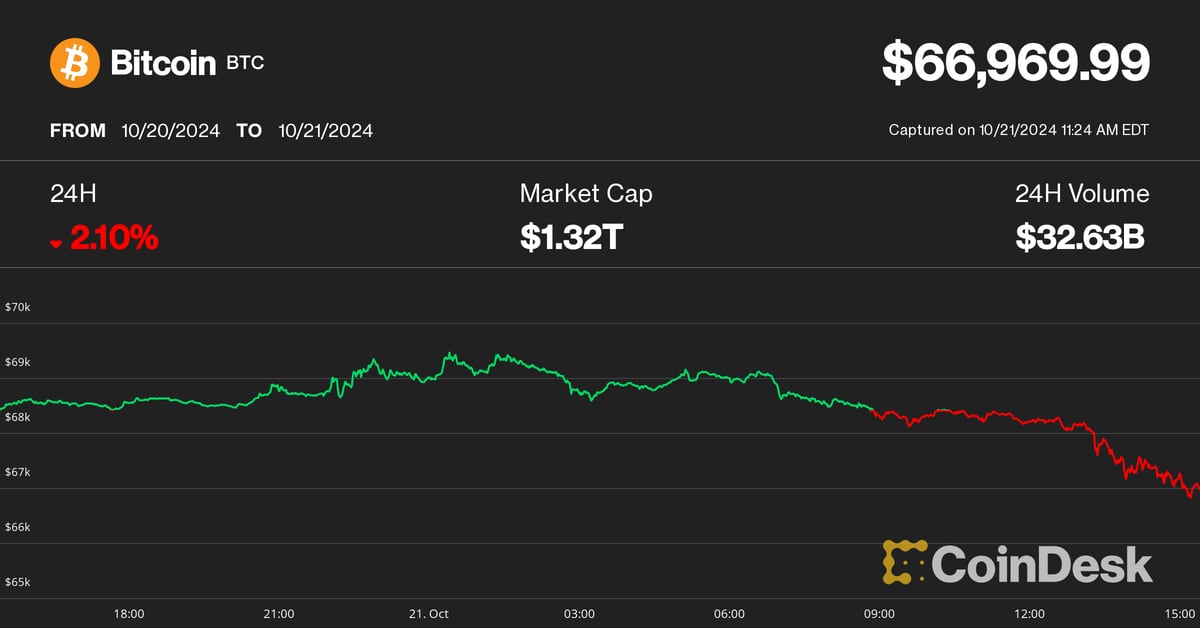 Bitcoin (BTC) Price Pulls Back Below $67K as Crypto Rally Cools