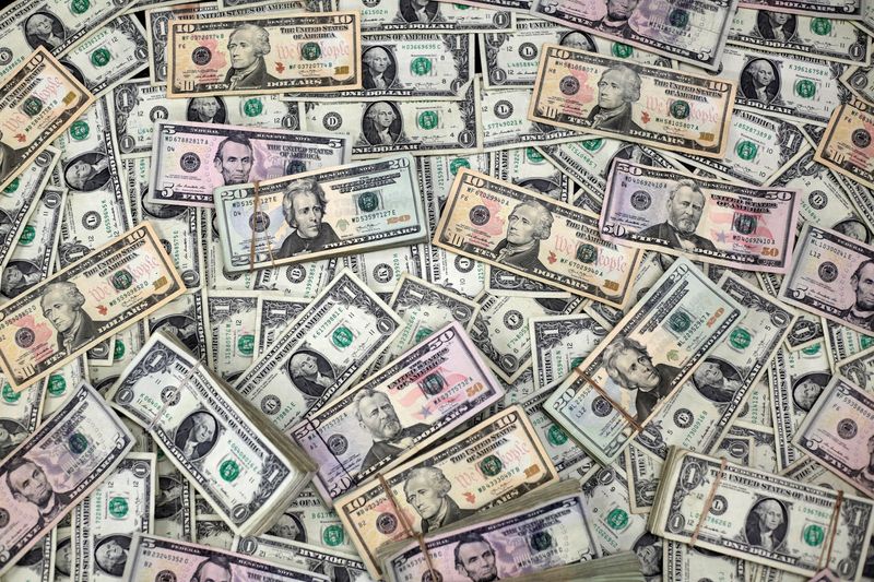 Percent of global FX reserves in dollars ticks up, amounts fall, IMF data shows
