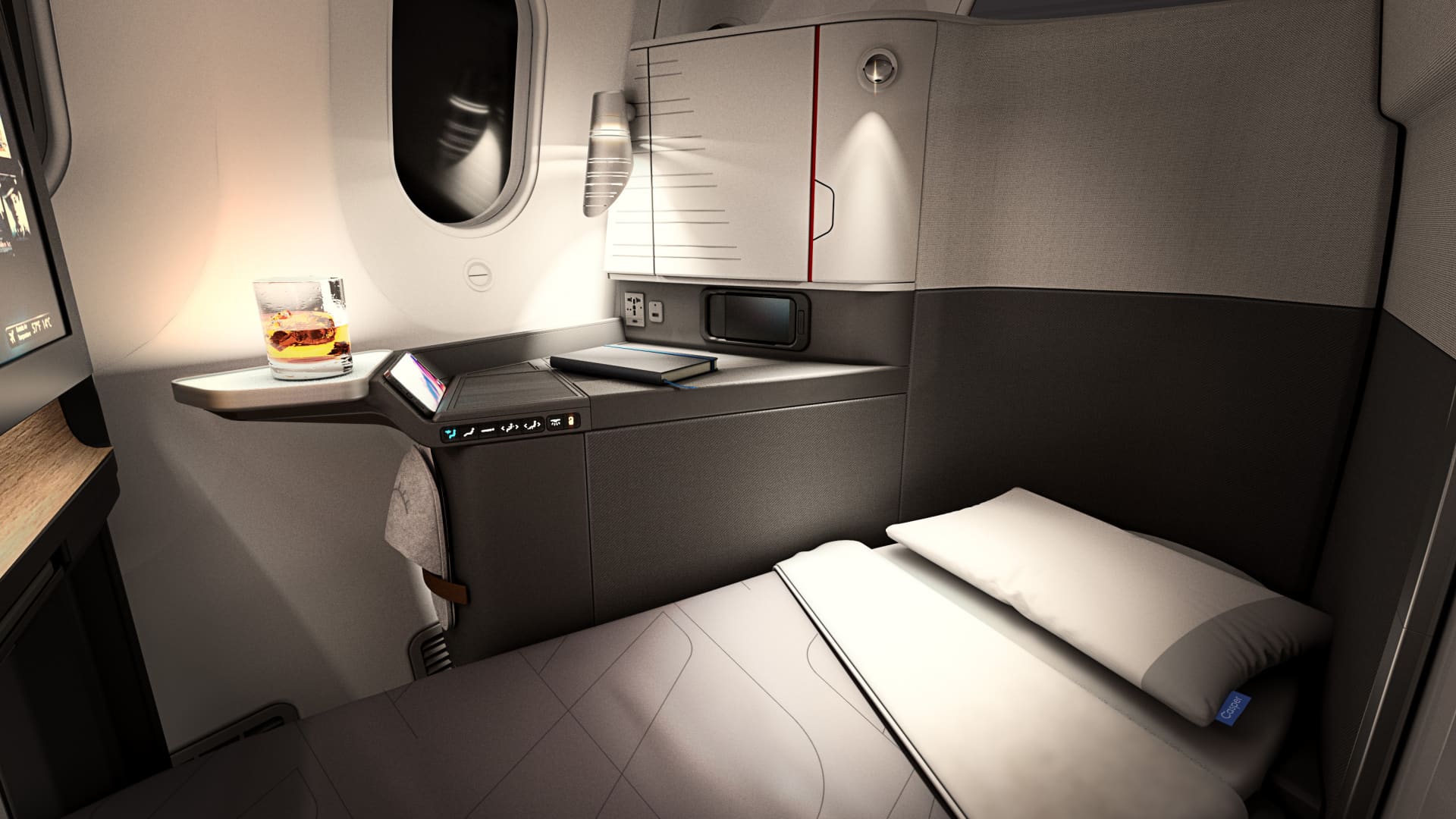 American Airlines debuts new suites with sliding doors